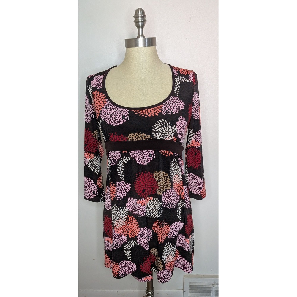 Y2K Floral Empire Waist Babydoll Boho Top Festival Indie Sleaze Artsy Medium